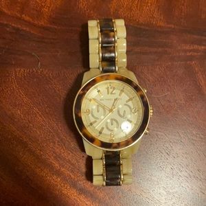 Michael Kors tortoise shell boyfriend style watch